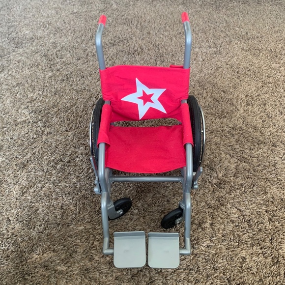 American Girl Doll Red Whellchair - Picture 3 of 11